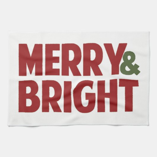 Merry en Bright Kitchen Towel Theedoek (Horizontaal)