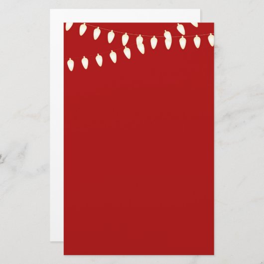 Merry en Bright Lichten Briefpapier (Voorkant / Achterkant)