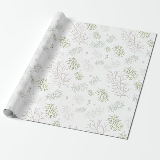 Merry en Bright met Mistletoe Cadeaupapier (Uitgerold)