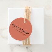 Merry en Bright | Minimale kerstverlichting Bedankjes Labels (In situ)