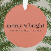 Merry en Bright | Minimale kerstverlichting Ornament