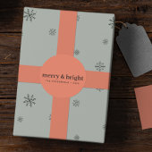 Merry en Bright | Minimale kerstverlichting Ronde Sticker