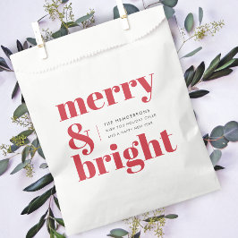Merry en Bright | Modern kerstrood Bedankzakje