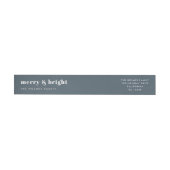 Merry en Bright | Modern Xmas Dusky Smoke Blue (Individueel)
