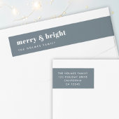 Merry en Bright | Modern Xmas Dusky Smoke Blue