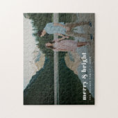 Merry en Bright | Moderne kerstfeestfoto Legpuzzel (Verticaal)