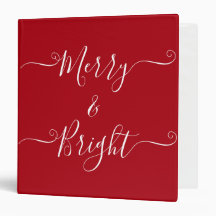 Merry en Bright | Moderne Typografie Red Kerstmis