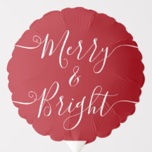 Merry en Bright | Moderne Typografie Red Kerstmis