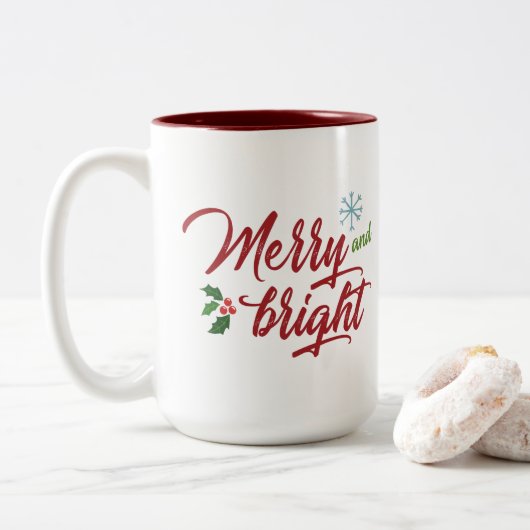 Merry en Bright Mok (Met donut)