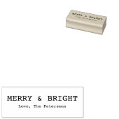 Merry en Bright Naam Modern Kerstontwerp Rubberstempel (Gestempeld)