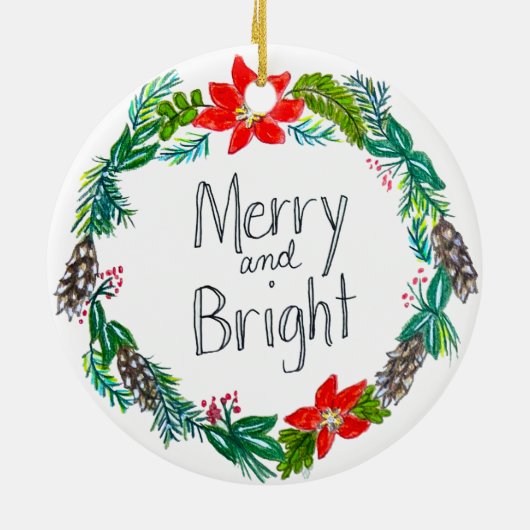 Merry en Bright Ornament (Achterkant)