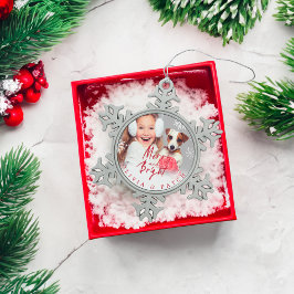 Merry en Bright | Pet Holiday Snowflake Tin Sneeuwvlok Ornament