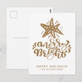 Merry en Bright | PRETTIGE FEESTDAGEN Briefkaart (Voorkant / Achterkant)