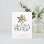 Merry en Bright | PRETTIGE FEESTDAGEN Briefkaart (Staand voorkant)