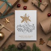 Merry en Bright | PRETTIGE FEESTDAGEN Briefkaart