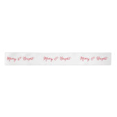 Merry en Bright Red | Holiday Ribbon Satijnen Lint (Voorkant)