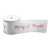 Merry en Bright Red | Holiday Ribbon Satijnen Lint (Spoel)