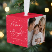 Merry en Bright Red Photo Decoratie