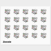 Merry en Bright Ronde Sticker (Vel)