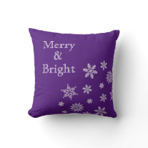 Merry en Bright Snowflakes Paarse kerst