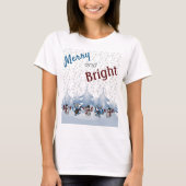 Merry en Bright Snowmen T-shirt (Voorkant)