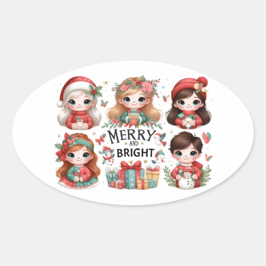 Merry en Bright Stickers (Voorkant)