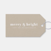 Merry en Bright | Stijlvol kerststalletje Cadeaulabel (Voorkant (Horizontaal))
