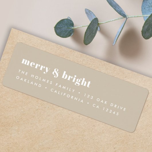 Merry en Bright | Stijlvol kerststalletje Etiket