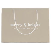 Merry en Bright | Stijlvol kerststalletje Groot Cadeauzakje (Voorkant)