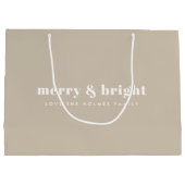 Merry en Bright | Stijlvol kerststalletje Groot Cadeauzakje (Achterkant)