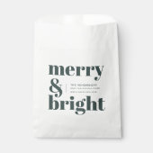 Merry en Bright | Stijlvolle boskerst Bedankzakje (Voorkant)