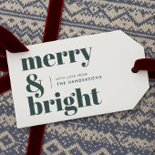 Merry en Bright | Stijlvolle boskerst Cadeaulabel