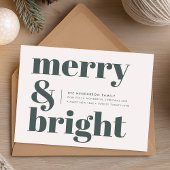 Merry en Bright | Stijlvolle boskerst Feestdagenkaart