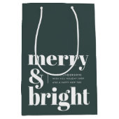 Merry en Bright | Stijlvolle boskerst Medium Cadeauzakje (Voorkant)