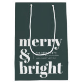 Merry en Bright | Stijlvolle boskerst Medium Cadeauzakje (Achterkant)