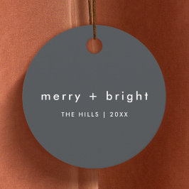 Merry en Bright | Stijlvolle kerst met houtskool Bedankjes Labels