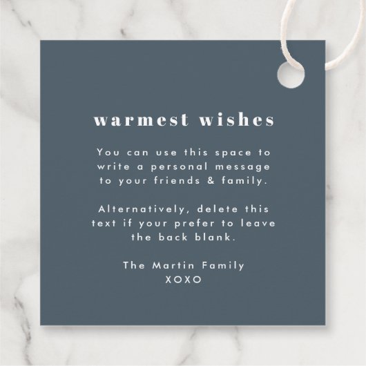 Merry en Bright | Stijlvolle moderne fotografieën Bedankjes Labels (Achterkant)