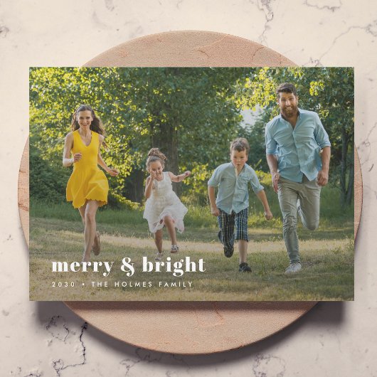 Merry en Bright | Stijlvolle serie Kerstmis Feestdagenkaart