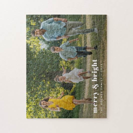 Merry en Bright | Stijlvolle serie Kerstmis Legpuzzel (Verticaal)