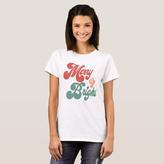 Merry en Bright T-shirt (Voorkant volledig)