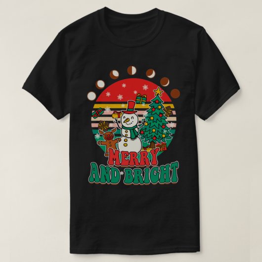 Merry en Bright T-shirt (Design voorkant)