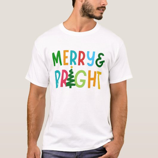 MERRY EN BRIGHT T-SHIRT (Voorkant)