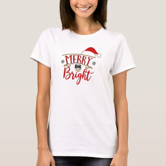 Merry en Bright T-shirt (Voorkant)