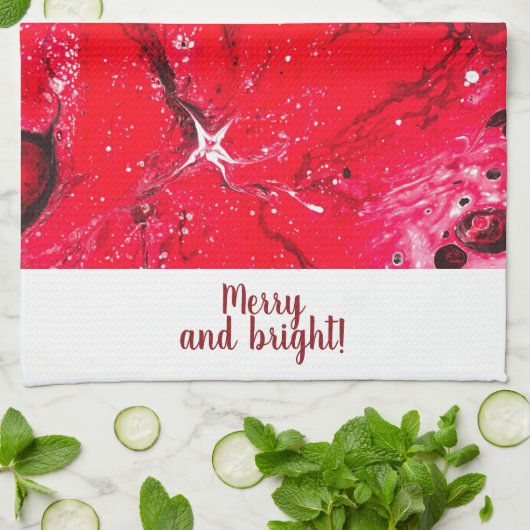 Merry en bright theedoek (Gevouwen)