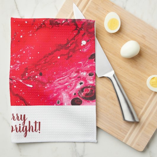 Merry en bright theedoek (Quarter Fold)