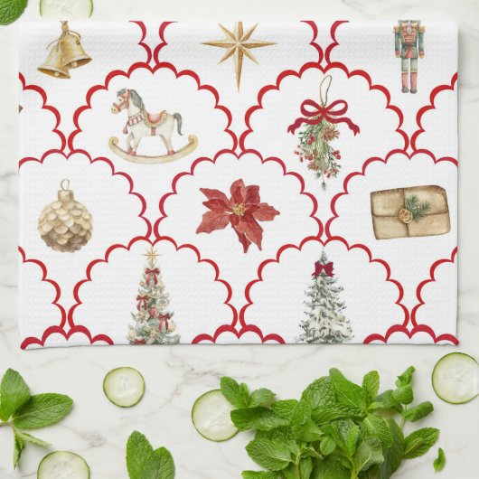 Merry en Bright Theedoek (Gevouwen)