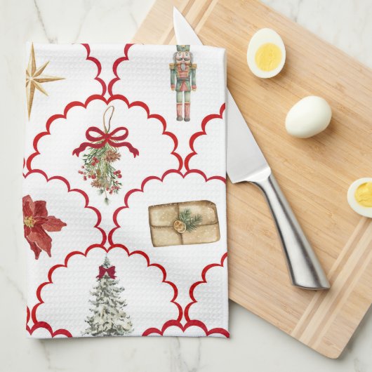 Merry en Bright Theedoek (Quarter Fold)