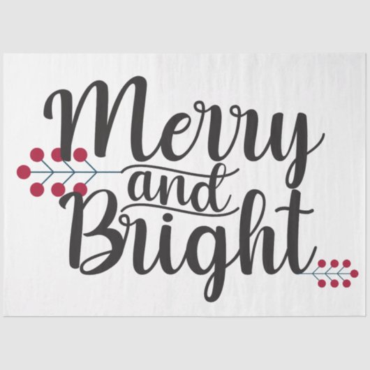 Merry en Bright Tissuepapier (Voorkant)