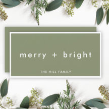 Merry en Bright | Trendy Moss Green Kerstmis