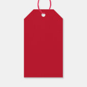 Merry en Bright Typography Script Rood Cadeaulabel (Achterkant)